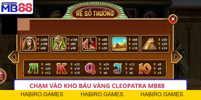 Cleopatra MB88 – Nữ Hoàng Vàng Ngọc Giữa Sa Mạc Cổ Đại