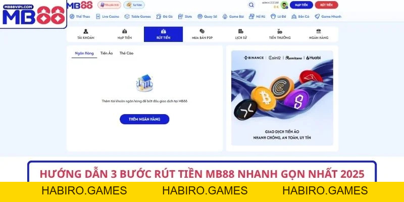 Hướng Dẫn 3 Bước Rút Tiền MB88 Nhanh Gọn Nhất 2026