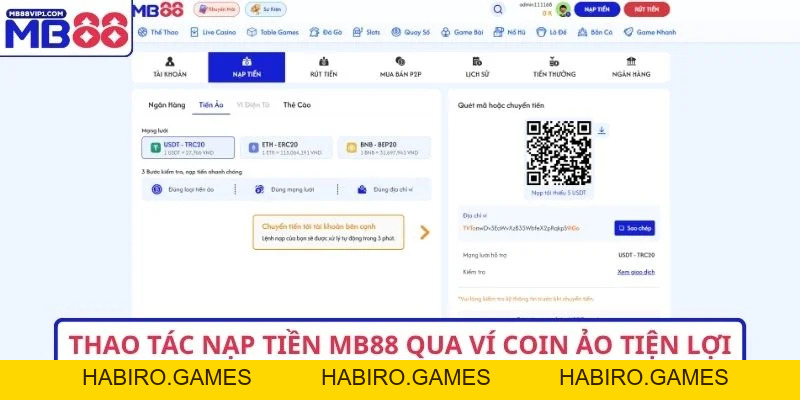 4 Bước Nạp Tiền MB88 Cực Nhanh Cho Người Mới Bắt Đầu